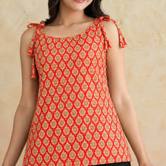 Scarlet Knot Sleeveless Top