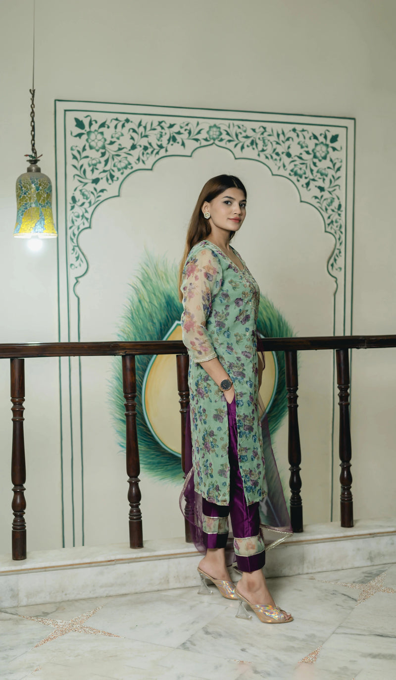 designer ethnic suit set for wedding functions
