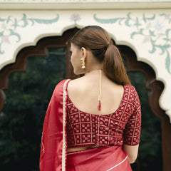 gota patti style satin silk saree for women
