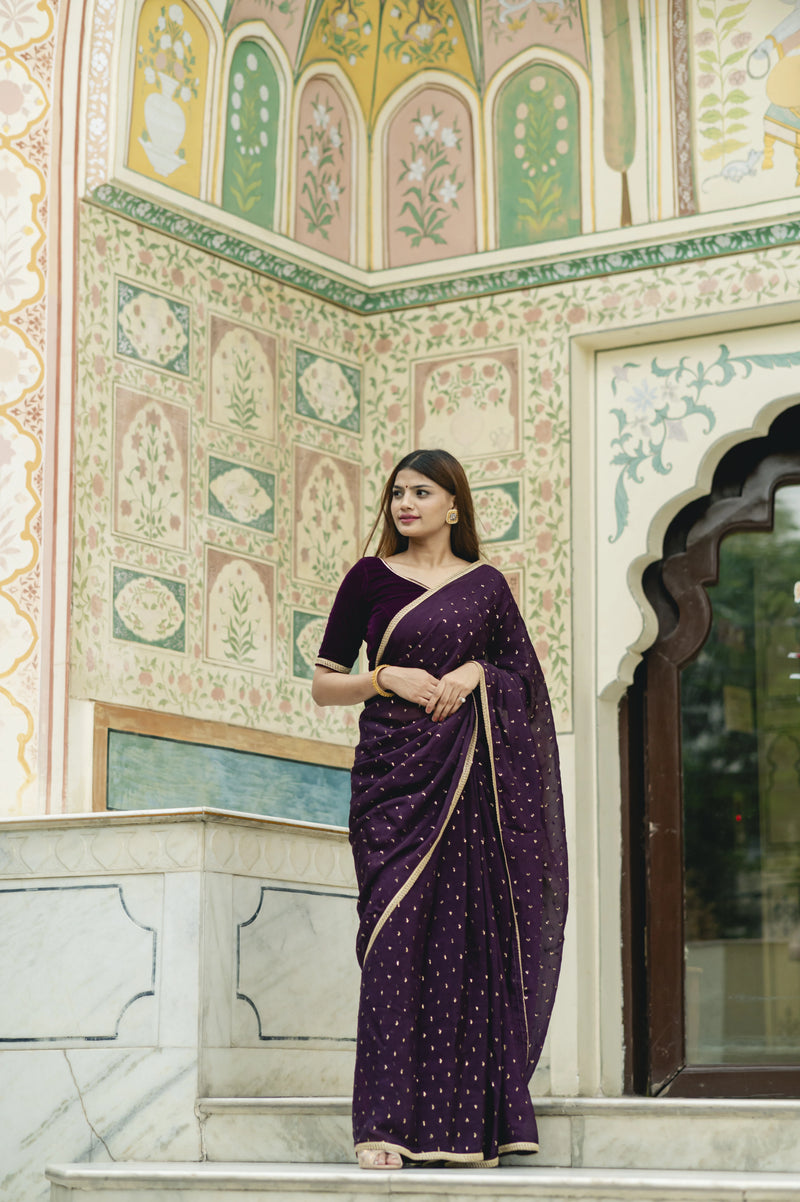 elegant evening wear saree india

