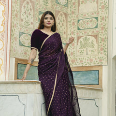 designer sequin saree lightweight drape

