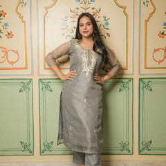 Grey traditional suit set