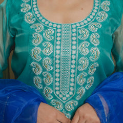 Ramagreen Brocade Pant Suit Set close view
