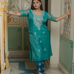 Ramagreen Brocade Pant Suit Set
