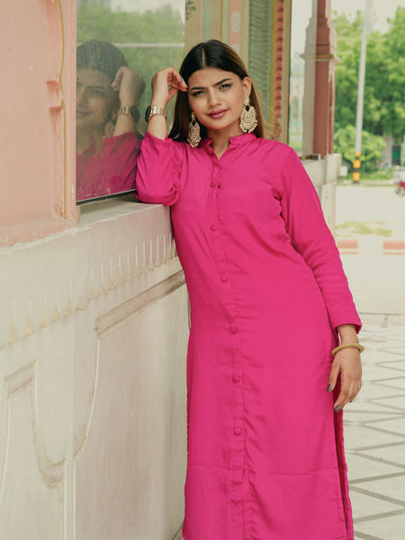 Elegant pink ethnic suit with double shade dupatta
