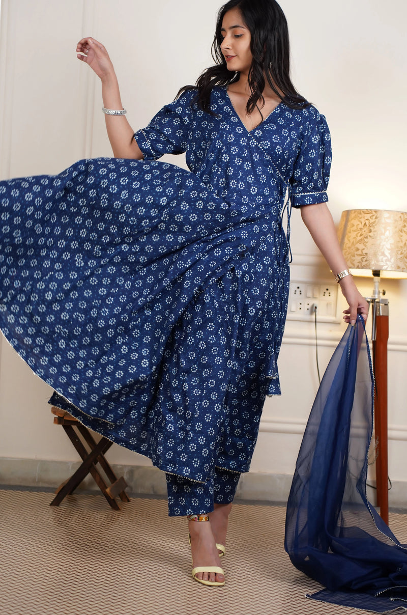 Flowy Anarkali kurta with matching pants
