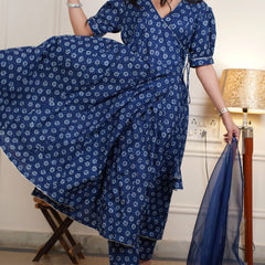 Flowy Anarkali kurta with matching pants
