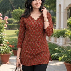 Classic  Printed Cotton Kurti
