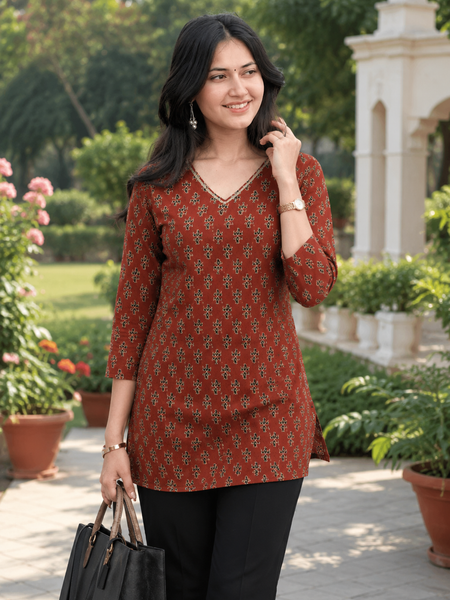 Classic  Printed Cotton Kurti