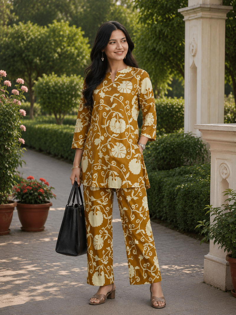 Timeless Mustard Cotton Co-ord Set