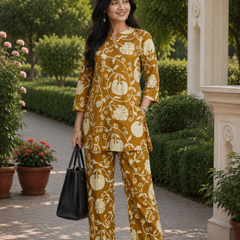Timeless Mustard Cotton Co-ord Set