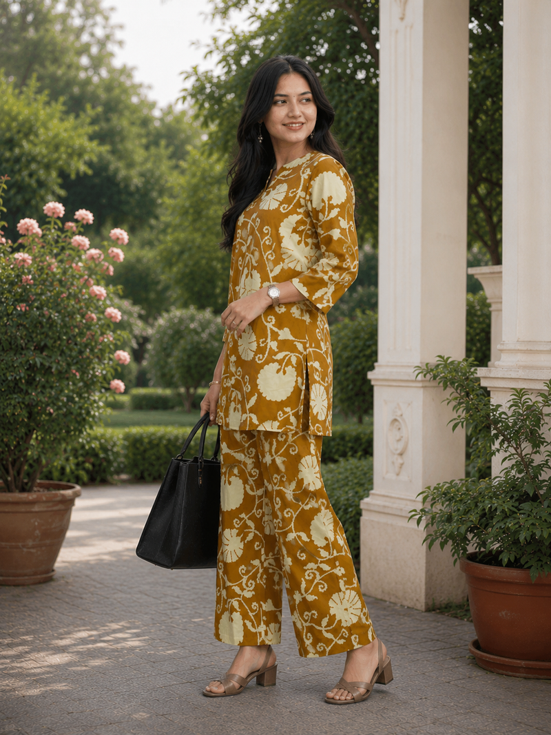 Timeless Mustard Cotton Co-ord Set