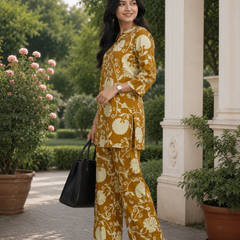 Timeless Mustard Cotton Co-ord Set