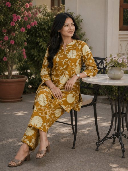 Timeless Mustard Cotton Co-ord Set