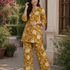 Timeless Mustard Cotton Co-ord Set