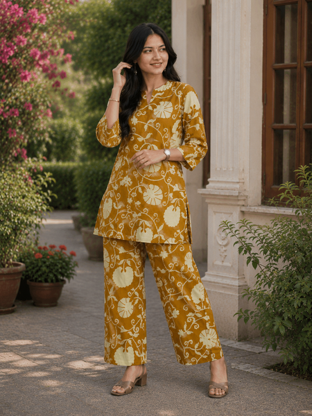Timeless Mustard Cotton Co-ord Set