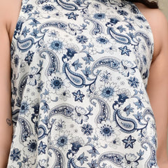 Creamy paisley cord set