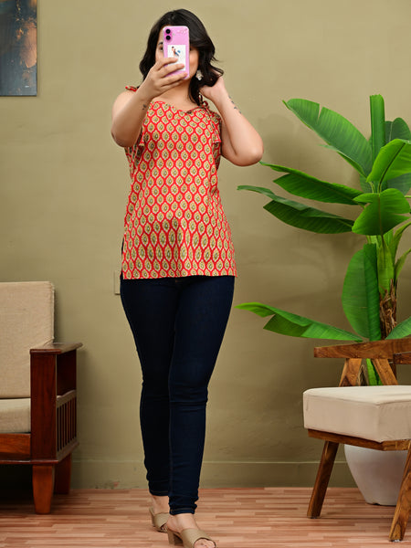 Scarlet Knot Sleeveless Top