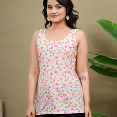Blossom Breeze Floral Tank Kurti