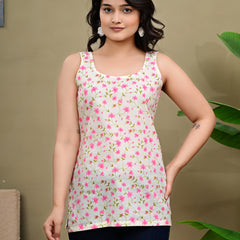 Blossom Breeze Floral Tank Kurti