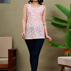 Blossom Breeze Floral Tank Kurti